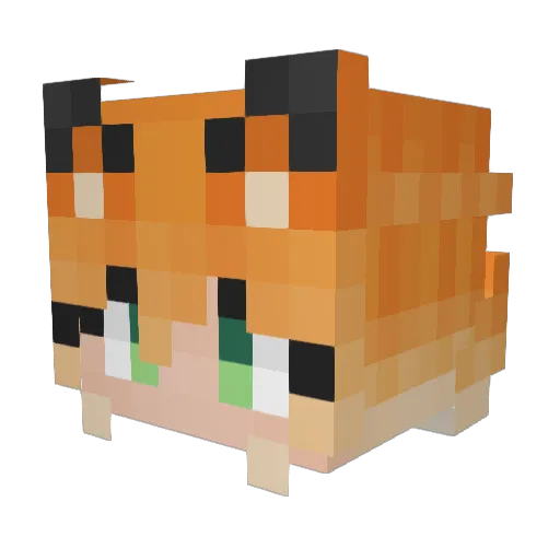 BushidoKishiko Minecraft avatar head, 3D render