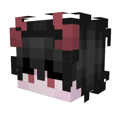 Bushix Minecraft avatar head, 3D render