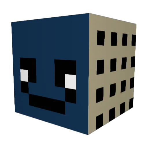 BushlaFatCat Minecraft avatar head, 3D render