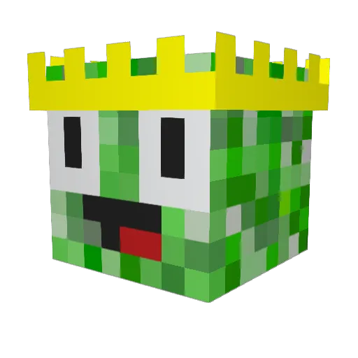 Bushwiki Minecraft avatar head, 3D render