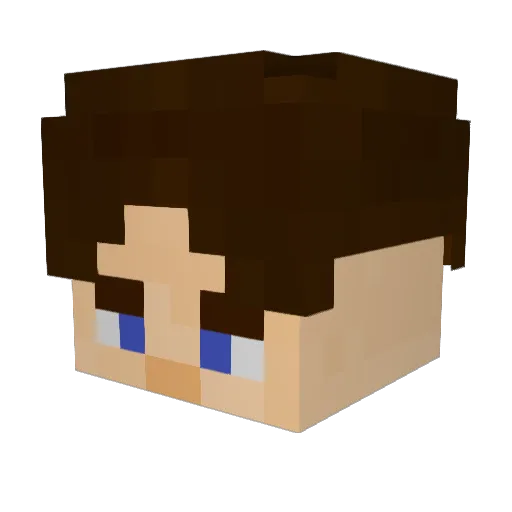 Busilent Minecraft avatar head, 3D render