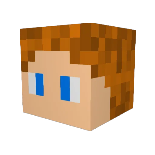 BusinessBot Minecraft avatar head, 3D render