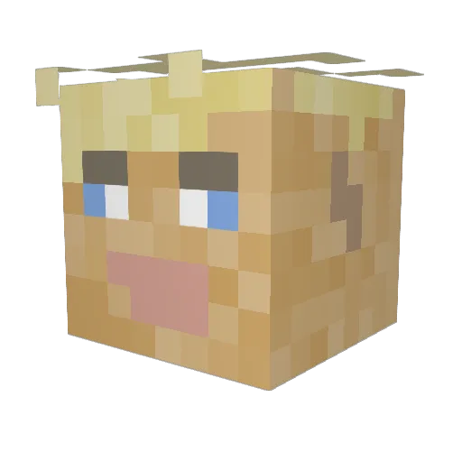 BusinessJesus Minecraft avatar head, 3D render