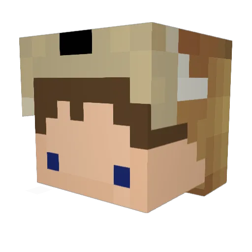 BusinessLoewe Minecraft avatar head, 3D render
