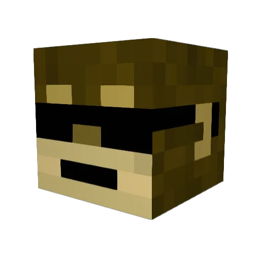 Business_Monkey Minecraft avatar head, 3D render