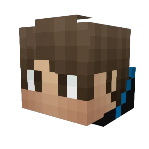 Busnr1 Minecraft avatar head, 3D render