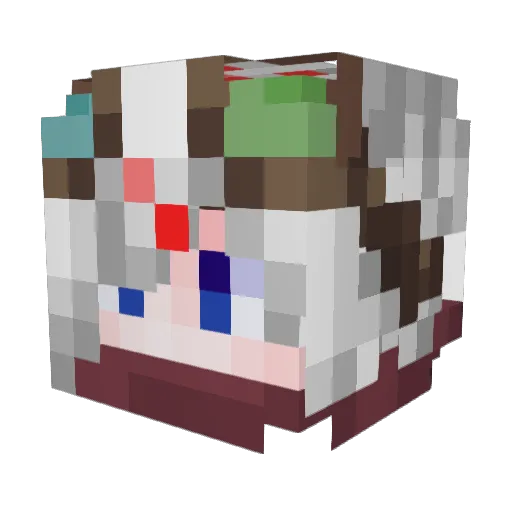 Busrin Minecraft avatar head, 3D render