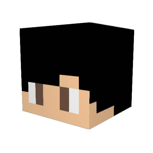 Busscher Minecraft avatar head, 3D render