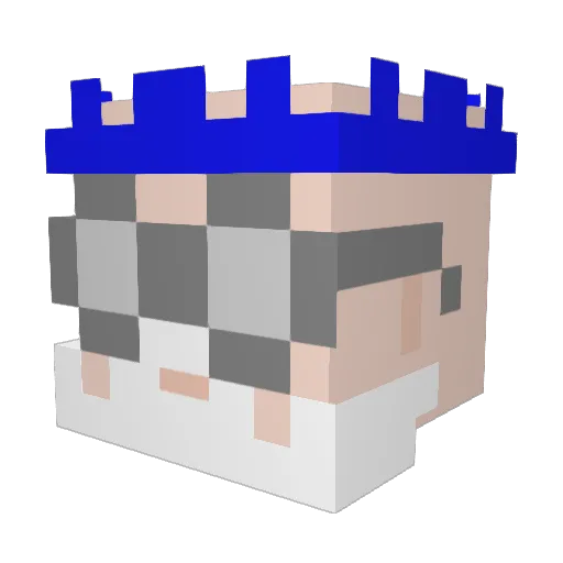 BusselSprout Minecraft avatar head, 3D render