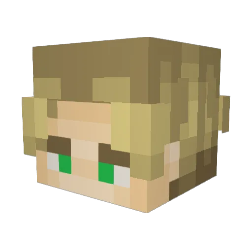 BussinTaps Minecraft avatar head, 3D render
