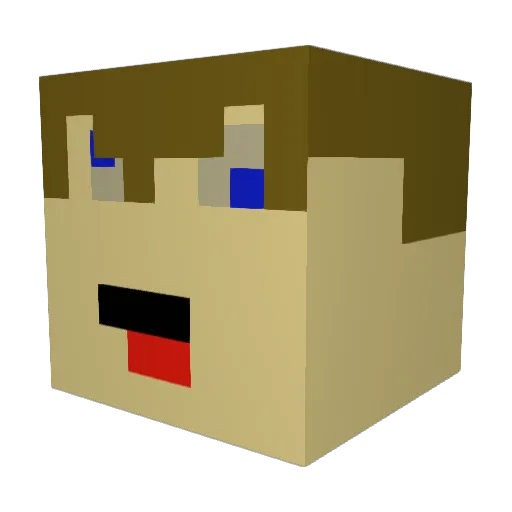 Bust3rChad Minecraft avatar head, 3D render