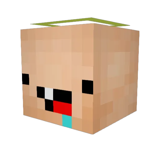 BustaNutOnYoFace Minecraft avatar head, 3D render