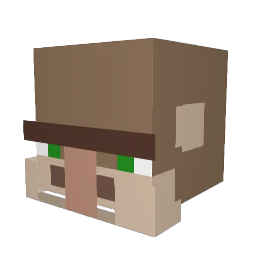Bustaado Minecraft avatar head, 3D render