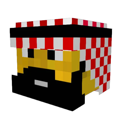BustedDjamil Minecraft avatar head, 3D render