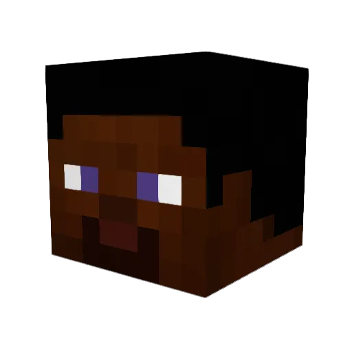 Busteeq Minecraft avatar head, 3D render