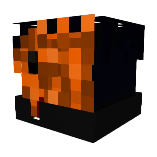 BusterRiRi Minecraft avatar head, 3D render