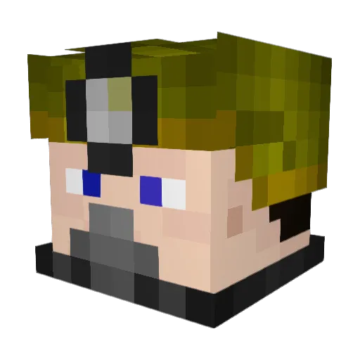 Buster_Boy_ Minecraft avatar head, 3D render