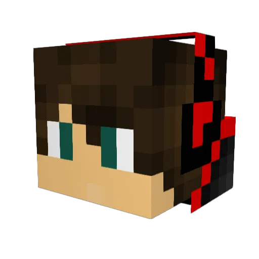 Bustermoon123 Minecraft avatar head, 3D render