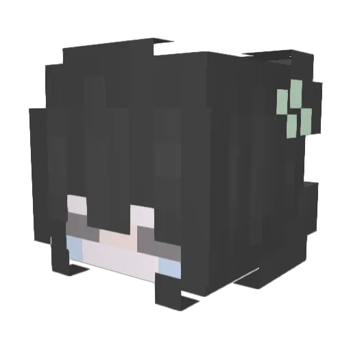 Bustibob Minecraft avatar head, 3D render