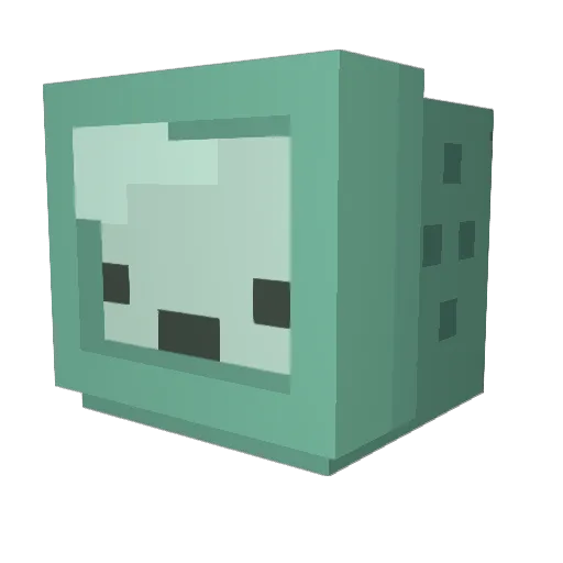 Bustichan Minecraft avatar head, 3D render