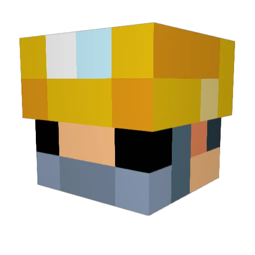 Busticles Minecraft avatar head, 3D render