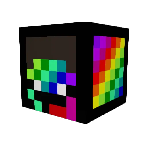 Bustillo Minecraft avatar head, 3D render