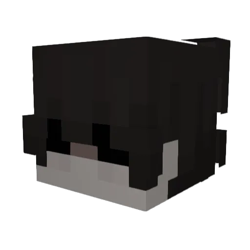 Bustinablu Minecraft avatar head, 3D render