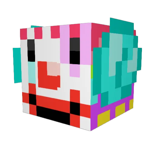 BustyBeak Minecraft avatar head, 3D render