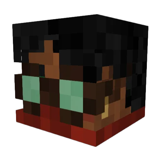 ButMostlyMe Minecraft avatar head, 3D render