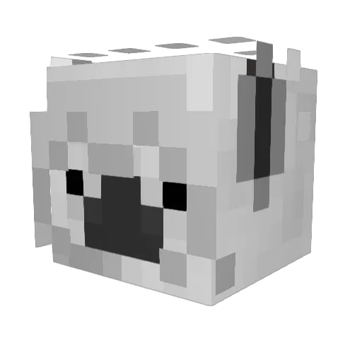 ButWhosLama Minecraft avatar head, 3D render