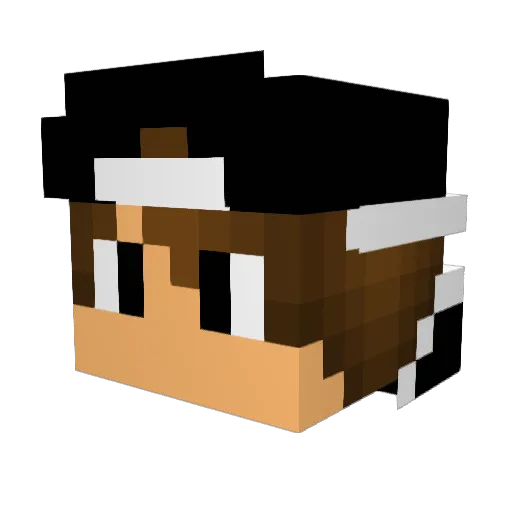 Butch2k Minecraft avatar head, 3D render