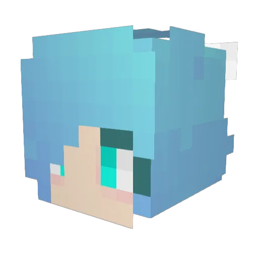 Butcheekonastick Minecraft avatar head, 3D render
