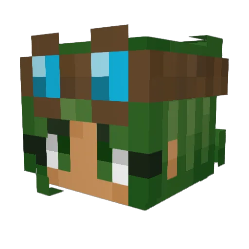Butchik Minecraft avatar head, 3D render