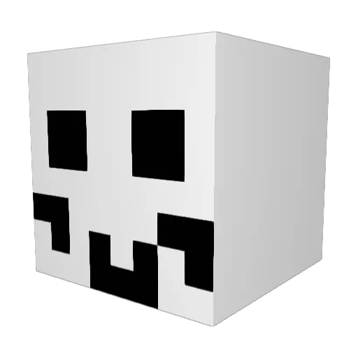 Butchu Minecraft avatar head, 3D render