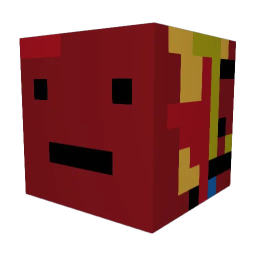 Bute_Hole Minecraft avatar head, 3D render