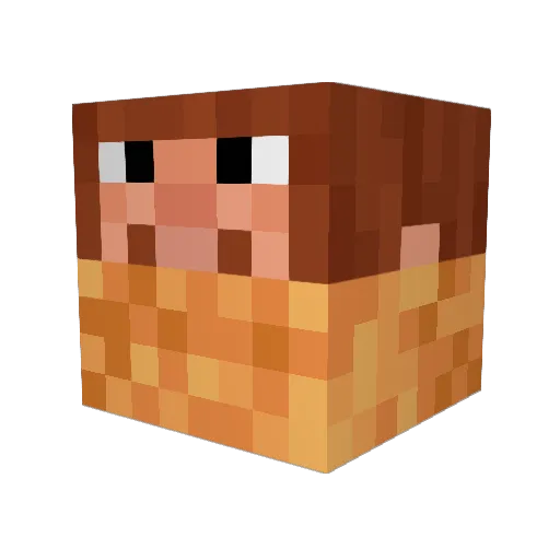 Buter228 Minecraft avatar head, 3D render