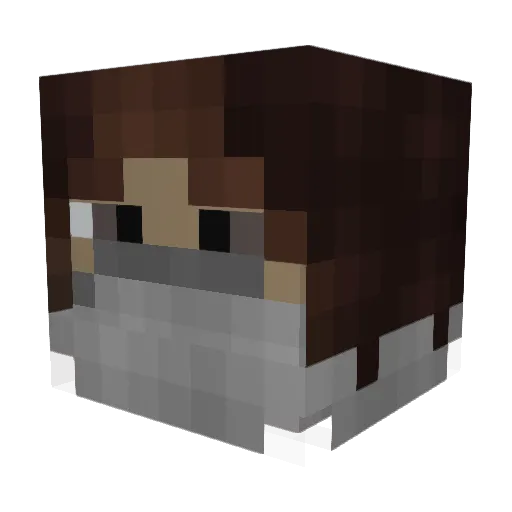 Butt3rFace Minecraft avatar head, 3D render