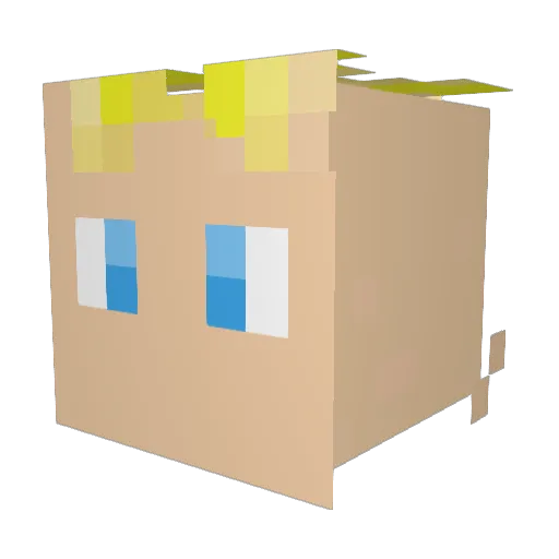 Butt3rs Minecraft avatar head, 3D render