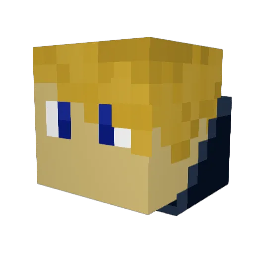 ButtBeanie Minecraft avatar head, 3D render