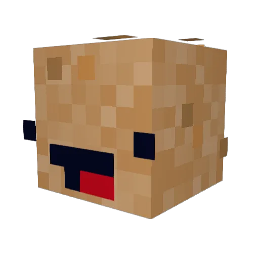 ButtCheekClapper Minecraft avatar head, 3D render