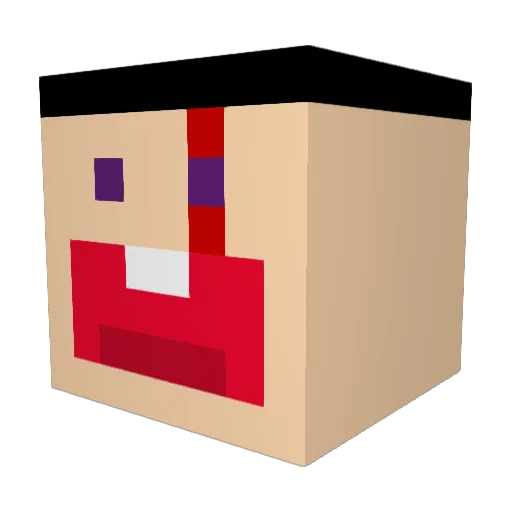 ButtHead01 Minecraft avatar head, 3D render