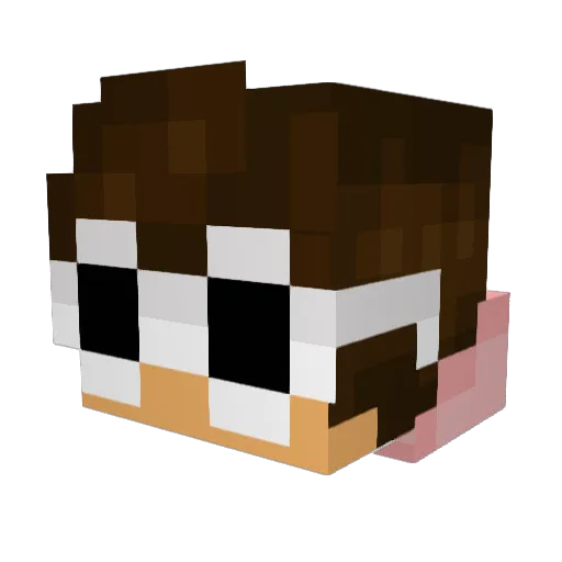 ButtLiqer Minecraft avatar head, 3D render