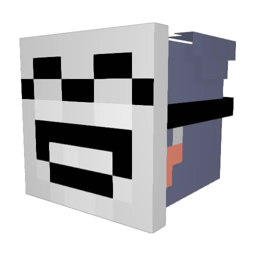 Buttchunder Minecraft avatar head, 3D render