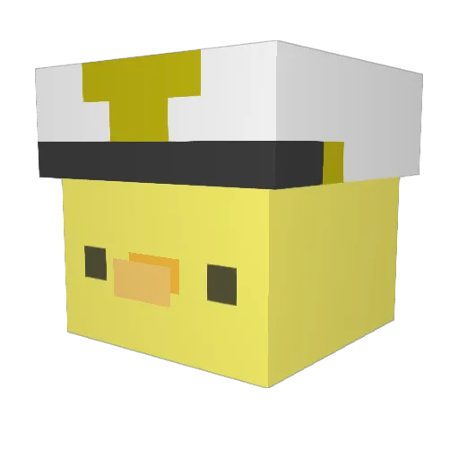 Buttcoins Minecraft avatar head, 3D render