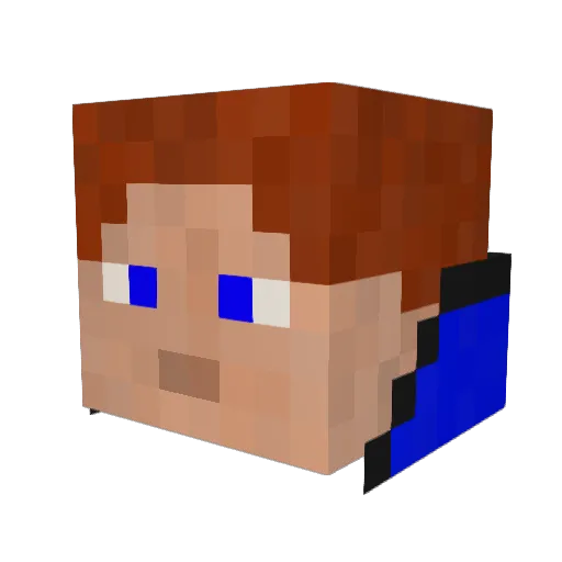 ButterBGood Minecraft avatar head, 3D render
