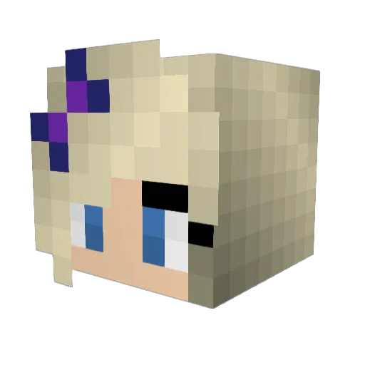 ButterBabe99 Minecraft avatar head, 3D render