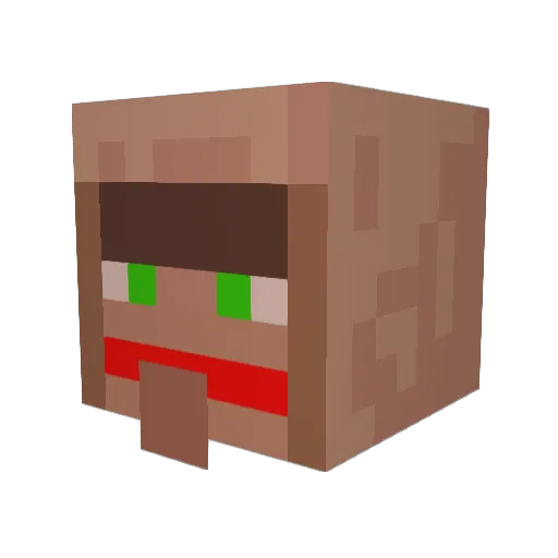 ButterBallls Minecraft avatar head, 3D render