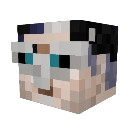 ButterBeannux Minecraft avatar head, 3D render
