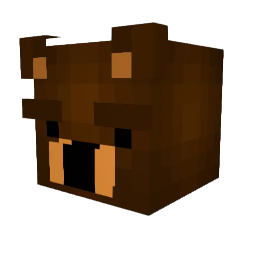 ButterBear03 Minecraft avatar head, 3D render