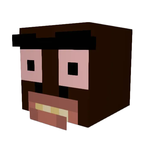 ButterBrot69 Minecraft avatar head, 3D render